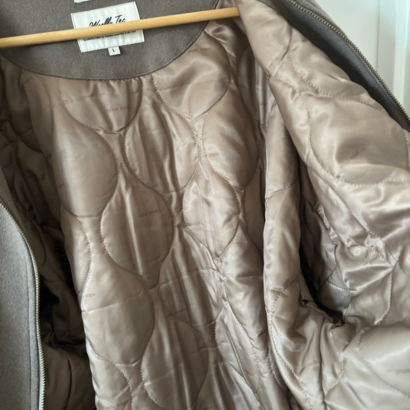 Nico And… Woolly Tec Oversized Zip Beige Coat Jacket - Picture 8 of 13